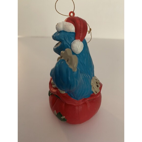 Cookie Monster Elmo Christmas Ornaments Vintage 90's Sesame Street Lot of 2 READ - Picture 11 of 16